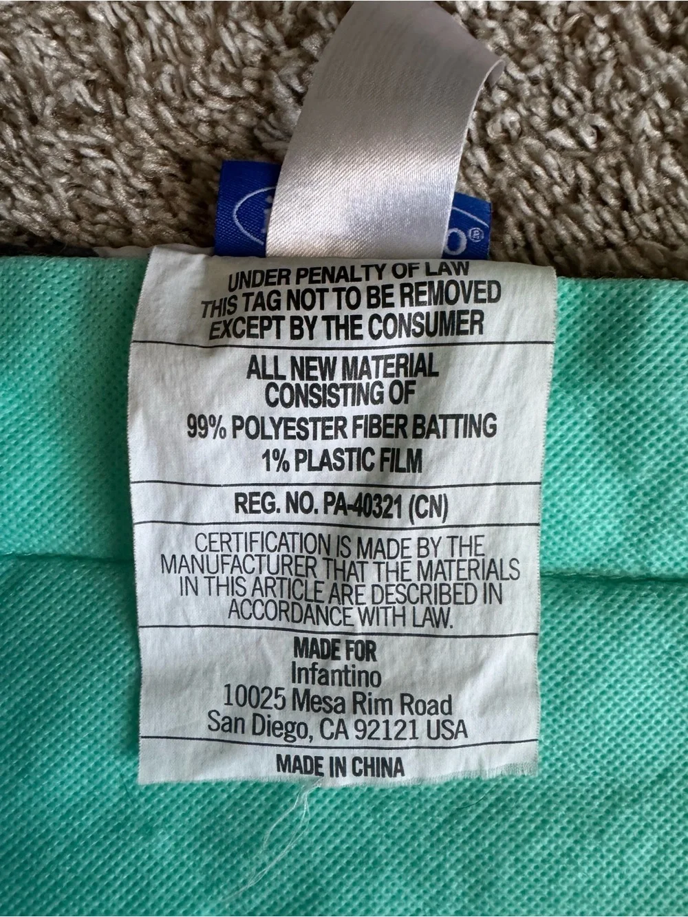 Infantino Large Tummy Time Sensory Mat Jungle Safari Baby Activity Play Blanket